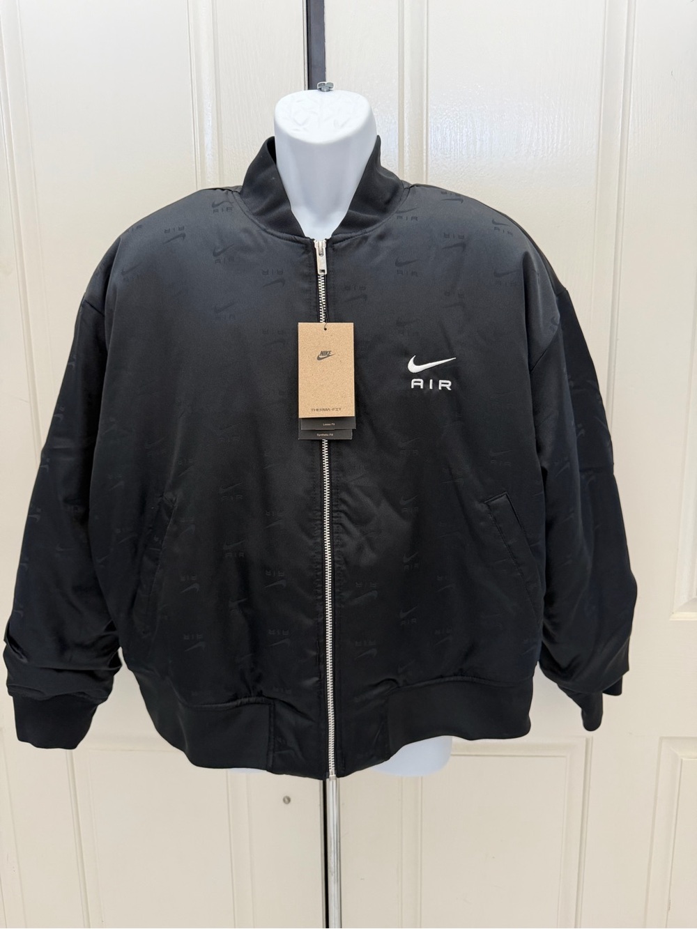 Nike Air Black Bomber Jacket Sz XL